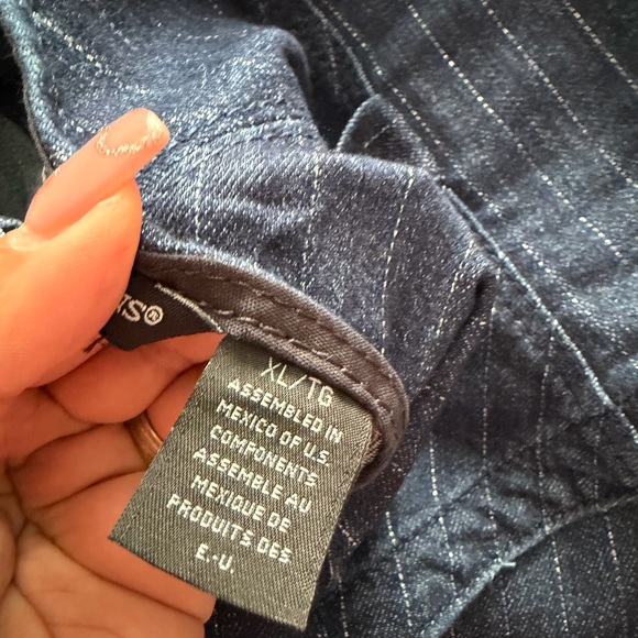 Guess Navy Pinstripe Denim Set - Picture 5 of 6